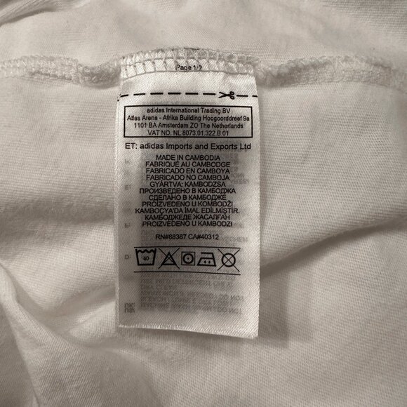 Adidas White Crew Neck Long Sleeve Top Womens Size Small - Picture 4 of 7